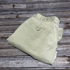 Callaway Golf Apparel Men's Pleated Pants 36W x 34L Beige Pro‎ Spin Cotton